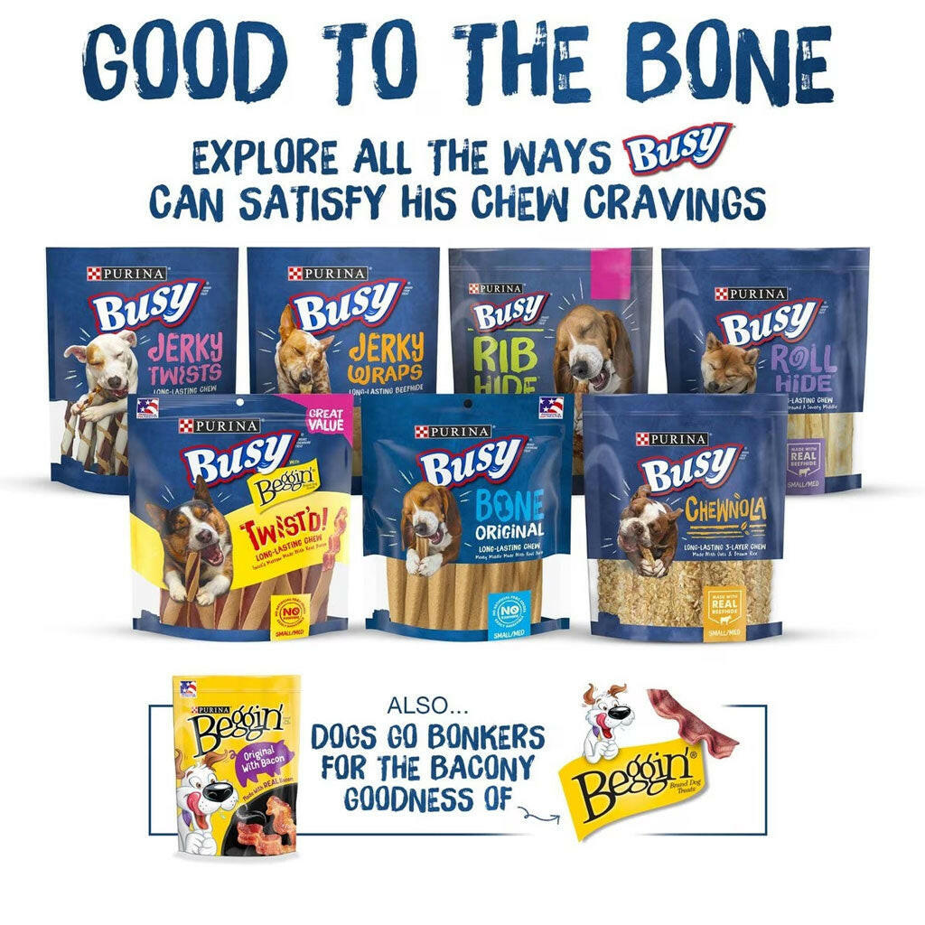 Busy Bone Peanut Butter Flavor Long-Lasting Chew Small & Medium variety flavor