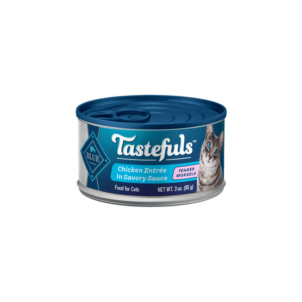 Blue Buffalo Tastefuls Adult Tender Morsels Chicken Entree in Savory Sauce Wet Cat Food