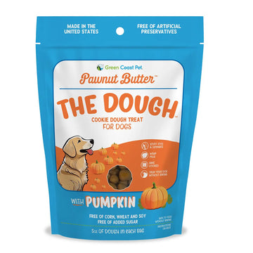 Green Coast Pet Pawnut Butter The Dough Cookie Dough Treat with Pumpkin for Dogs, 5-oz