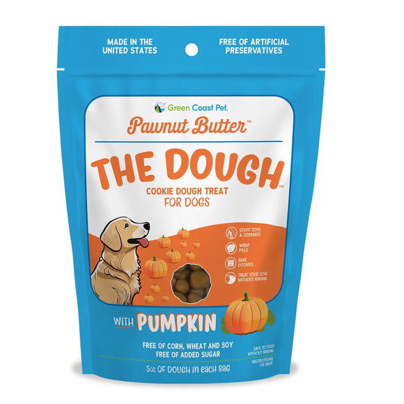 Green Coast Pet Pawnut Butter The Dough Cookie Dough Treat with Pumpkin for Dogs, 5-oz
