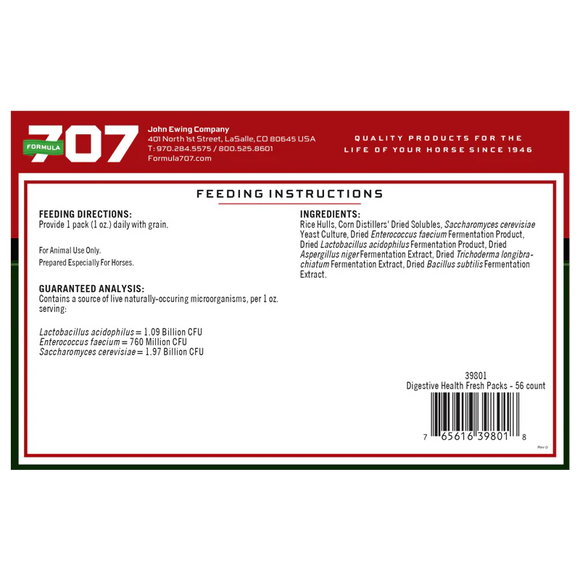 Formula 707 Digestive Health Daily Fresh Packs For Horses (56 Day Supply)