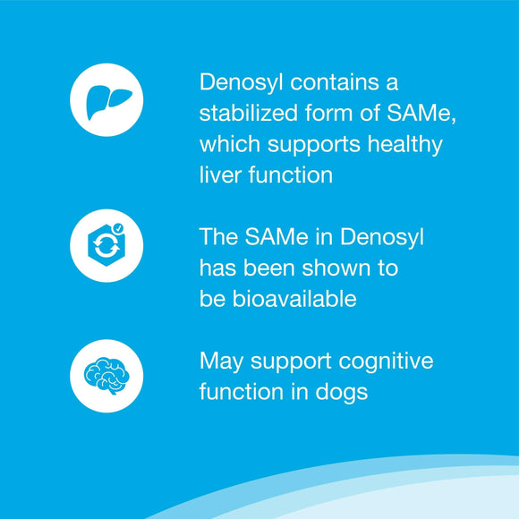 Nutramax Denosyl Liver and Brain Health Supplement for Medium Dogs, With S-Adenosylmethionine (SAMe)