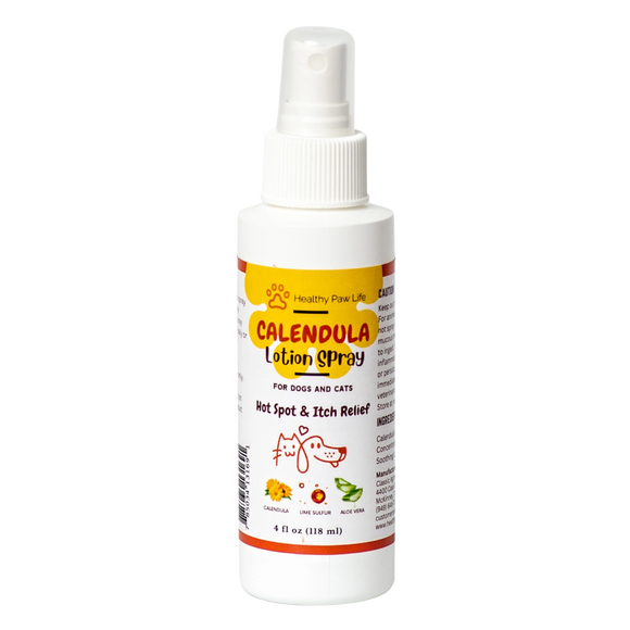 Healthy Paw Life Calendula Lotion Spray for Dogs & Cats, 4-oz