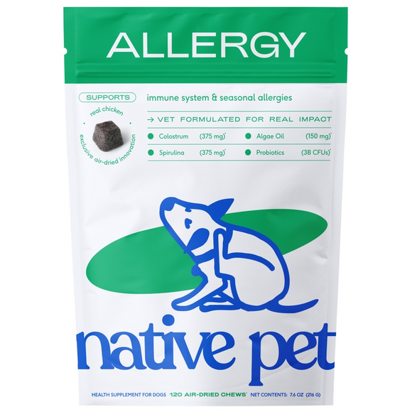 Native Pet Allergy Seasonal Skin Allergies Supplement for Dogs