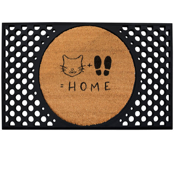 4 Cats & Dogs Cat + Feet Home Round Entrance Mat