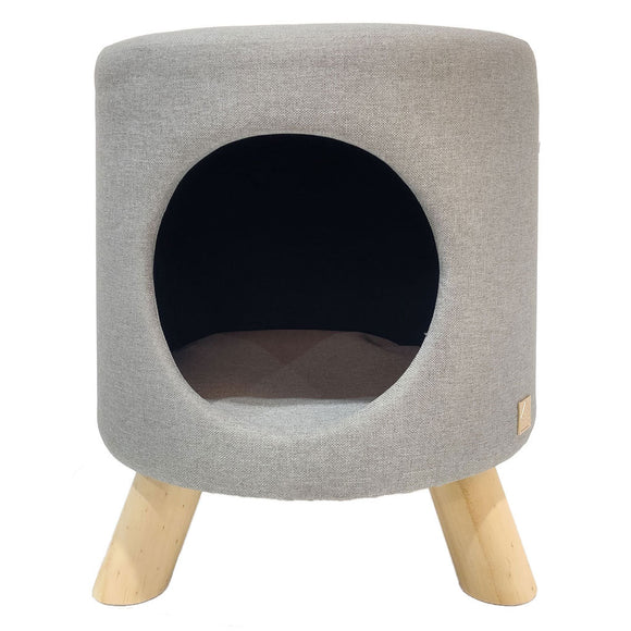 4 Cats & Dogs Wallie Pet Stool - Light Grey - Dog Beds & Furniture 1