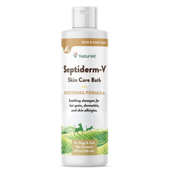 NaturVet Septiderm-V Skin Care Bath for Dogs & Cats 8-oz