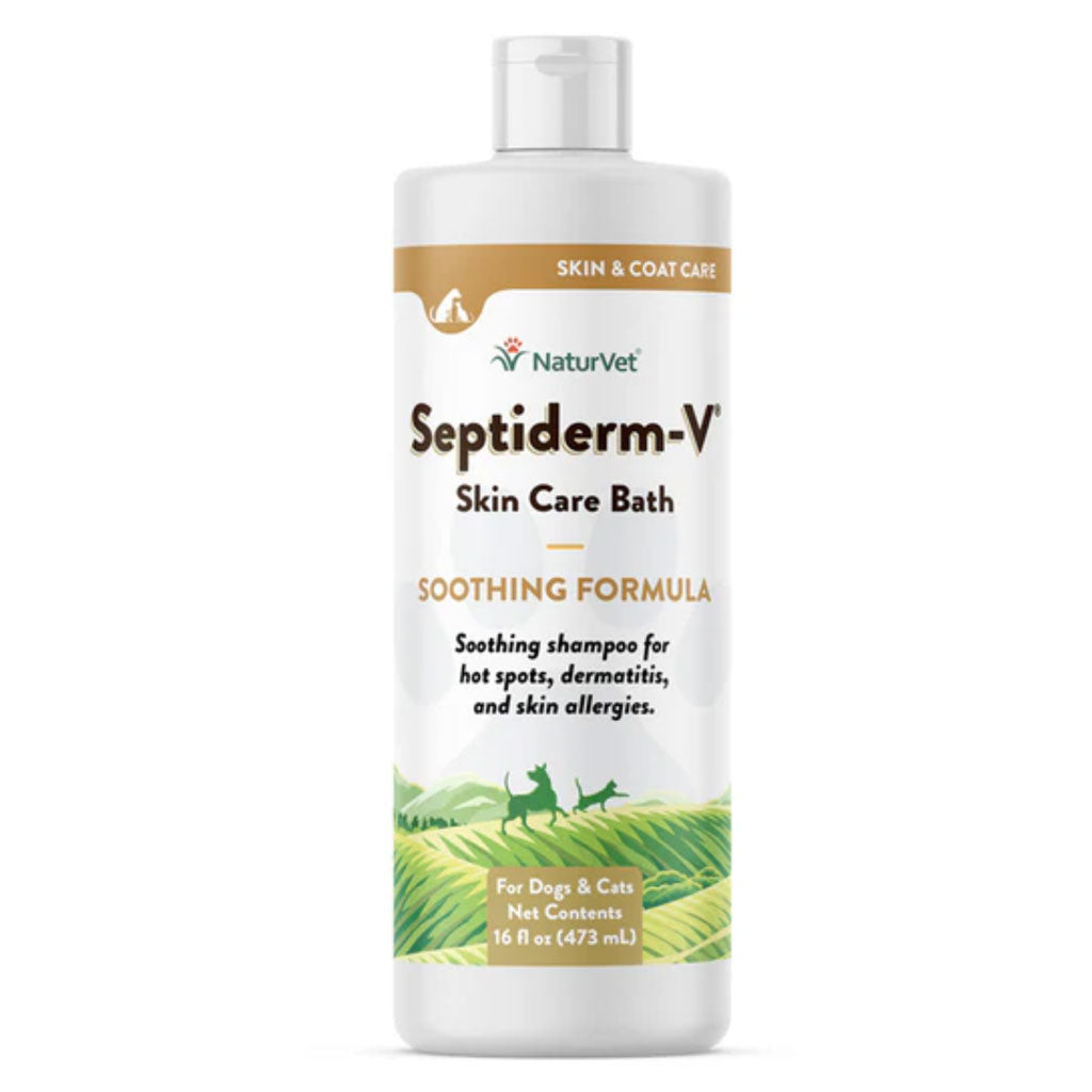 NaturVet Septiderm-V Skin Care Bath for Dogs & Cats 16-oz