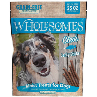 Wholesomes Cleo's Fish Grain Free Jerky Sticks Moist Dog Treats 25-oz