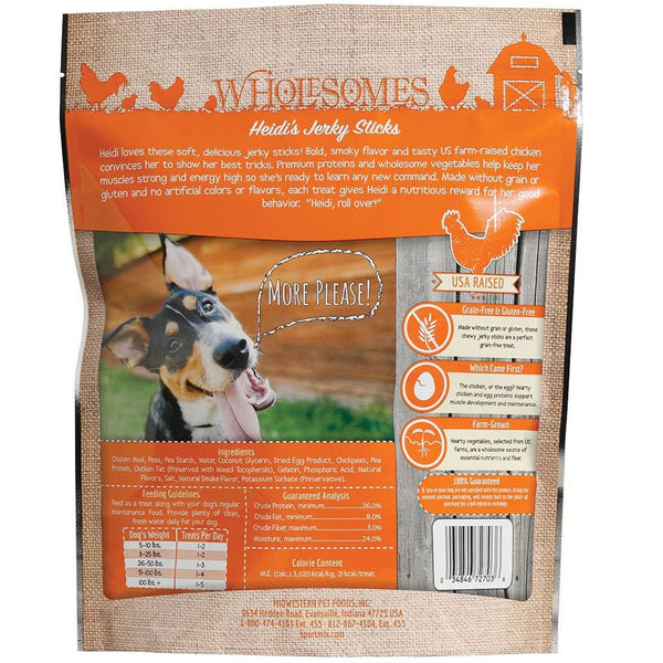 Wholesomes Heidi's Chicken Grain Free Jerky Sticks Moist Dog Treats