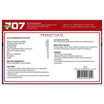 Formula 707 Joint 6-in-1 Daily Fresh Packs For Horse (28 Day Supply) - 0