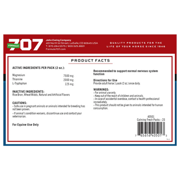 Formula 707 Calming Pellets Daily Fresh Packs For Horses (28 Day Supply) - 0