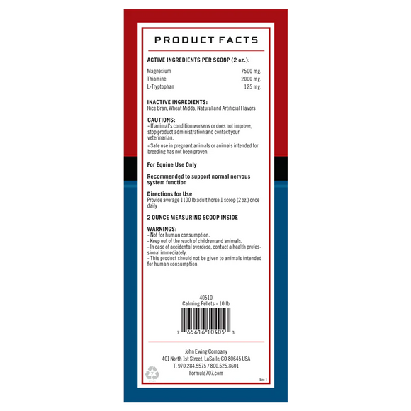 Formula 707 Calming Apple Flavored Pellet Supplement for Horses