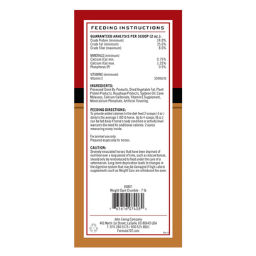 Formula 707 Weight Gain Supplement for Horses - 0