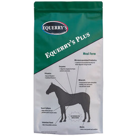 Package of Equerry's Plus horse feed on a white background