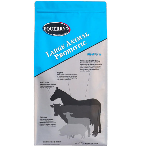 Package of Equerry's Large Animal Probiotic on a white background