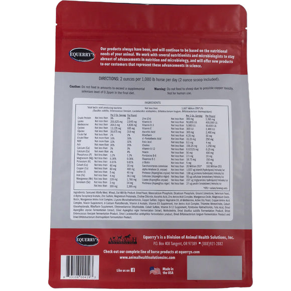 Back view of a red and gray package with text and labels on a white background