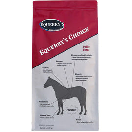 Package of Equerry's Choice horse feed on a white background
