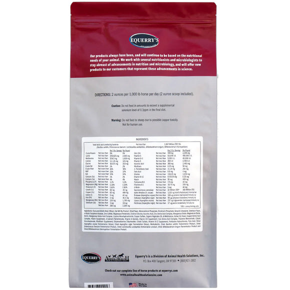 Back view of a pet food package with nutritional information on a white background