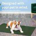 Green Pet Cool Pet Pad Cover with dog