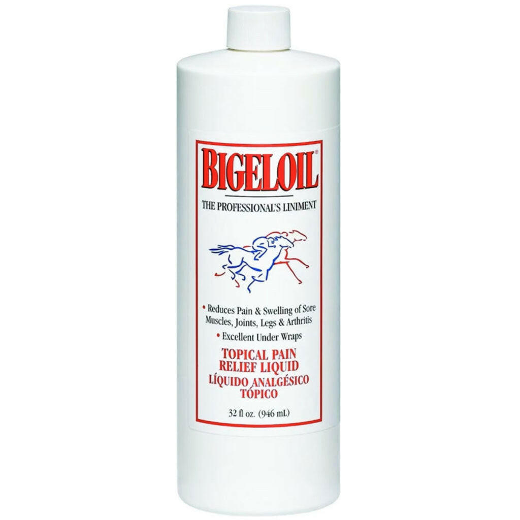 Absorbine bigeloil liniment gel also comes in a 32 oz bottle.