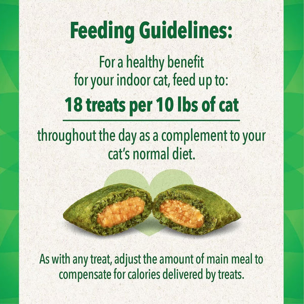 Greenies Feline SmartBites Healthy Indoor Chicken Flavor  directions