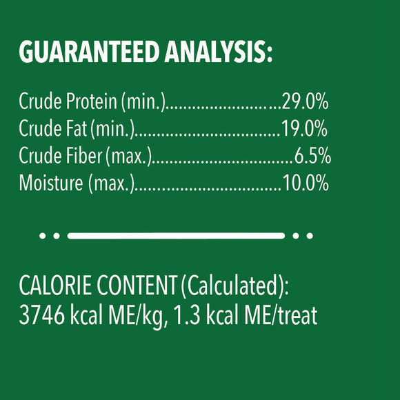 Greenies Feline SmartBites Healthy Indoor Tuna Flavor Cat Treats guaranteed analysis