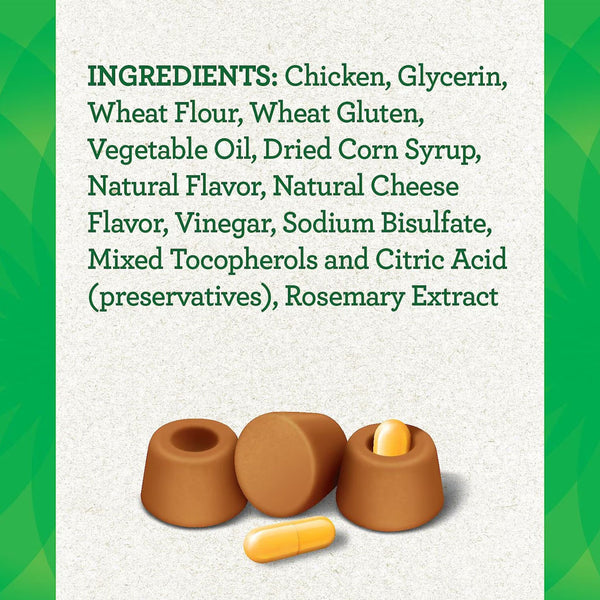 Greenies Pill Pockets Cheese Flavor Treats for Dogs, Tablet Size ingredients