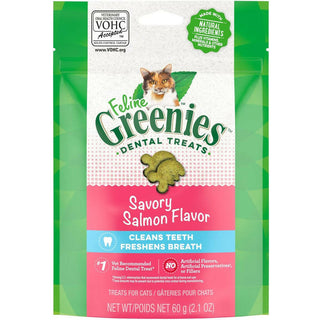 Greenies Feline Savory Salmon Flavor Dental Cat Treats