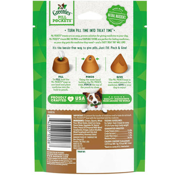 Greenies Pill Pockets Peanut Butter Flavor Treats for Dogs, Tablet Size - 0