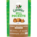 Greenies Pill Pockets Peanut Butter Flavor Treats for Dogs, Tablet Size, 30 Count