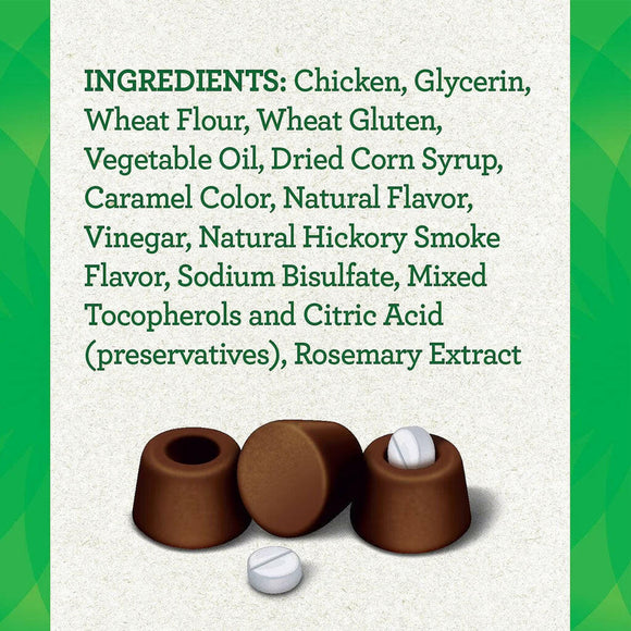 Greenies Pill Pockets Hickory Smoke Flavor Treats for Dogs, Tablet Size ingredients