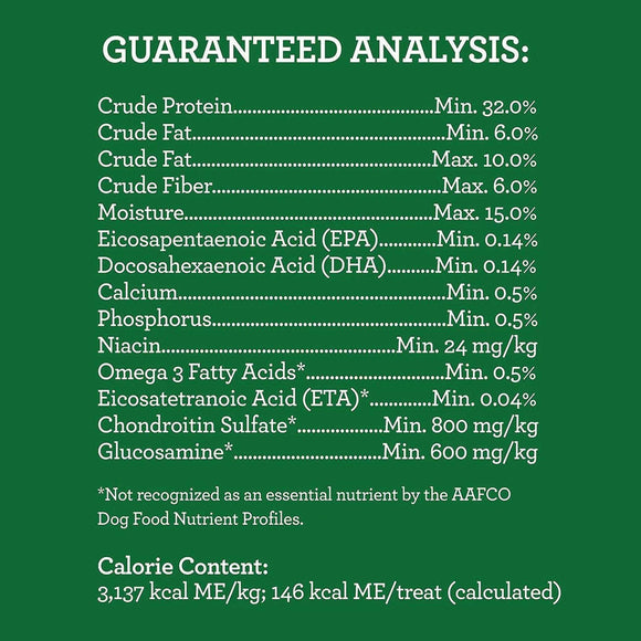 Greenies Aging Care Large guaranteed analysis