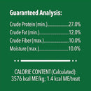Greenies Feline Oven Roasted Chicken Flavor  guaranteed analysis