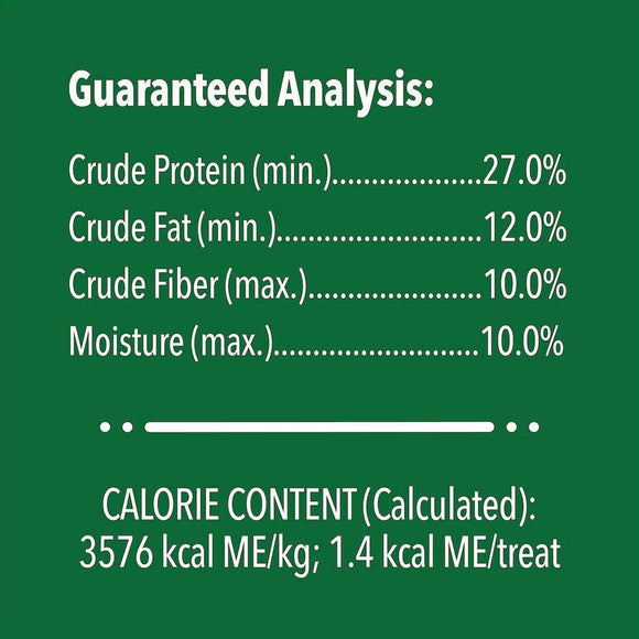 Greenies Feline Oven Roasted Chicken Flavor  guaranteed analysis