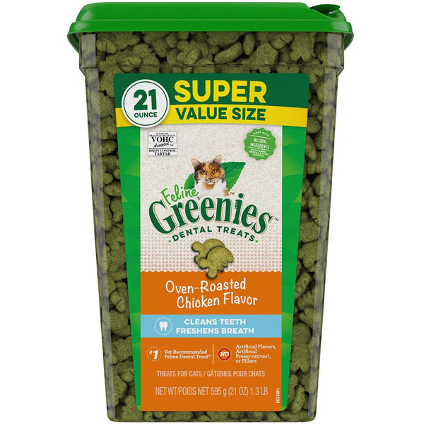 Greenies Feline Oven Roasted Chicken Flavor  21oz