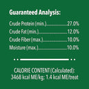 Greenies Feline Tuna Flavor guaranteed analysis