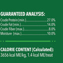 Greenies Feline Succulent Shrimp Flavor  guaranteed analysis