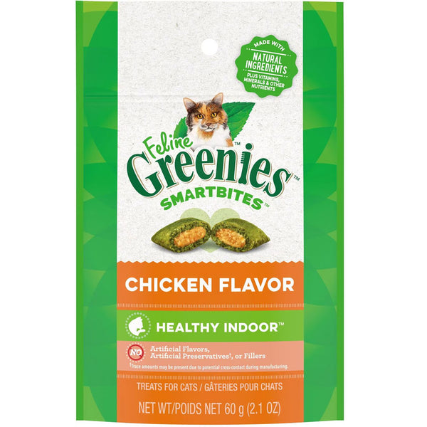 Greenies Feline SmartBites Healthy Indoor Chicken Flavor Cat Treats