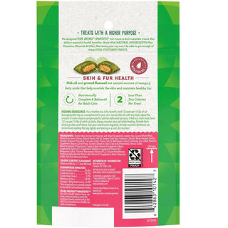 Greenies Feline SmartBites Skin & Fur Salmon Flavor  backside