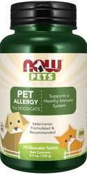 NOW Pets Pet Allergy 75 Chewable Tablets