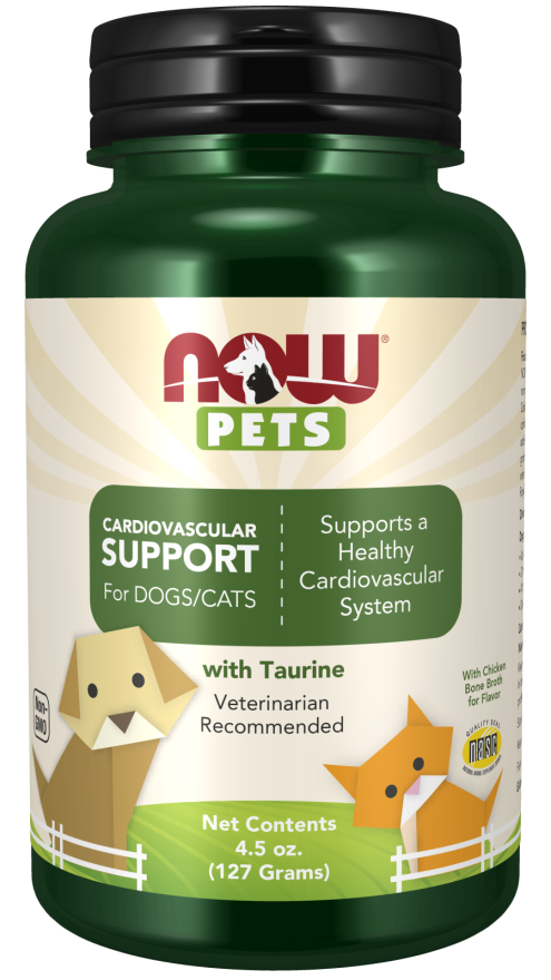 NOW Pets Cardiovascular Support Dog & Cat Supplement, 4.5-oz