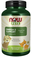 NOW Pets Omega-3 Support For Dog & Cat, 180 ct
