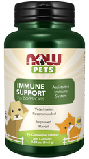 NOW Pets Immune Support Dog & Cat Supplement, 90 ct-1