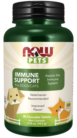 NOW Pets Immune Support Dog & Cat Supplement 90 ct - Dog & Cat Supplements & Vitamins 1