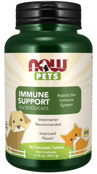 NOW Pets Immune Support Dog & Cat Supplement, 90 ct