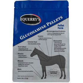 Package of Equerry's Glucosamine Pellets for horses on a white background