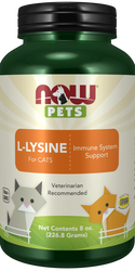 NOW Pets L-Lysine for Cats 8 oz. Powder