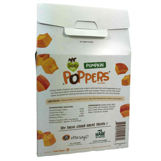 Snicky Snak Poppers Dog Treats Pumpkin Flavored backside