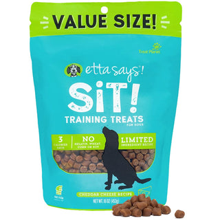 Etta Says! Sit! Training Treats for Dogs Cheddar Cheese Flavor, 16-oz